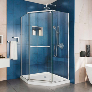 PRISM 36 1/8" X 36 1/8" FRAMELESS PIVOT SHOWER ENCLOSURE CHROME FINISH by Dreamline