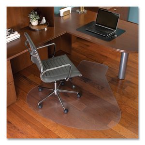 EVERLIFE WORKSTATION CHAIR MAT FOR HARD FLOORS, WITH LIP, 66 X 60, CLEAR by ES Robbins