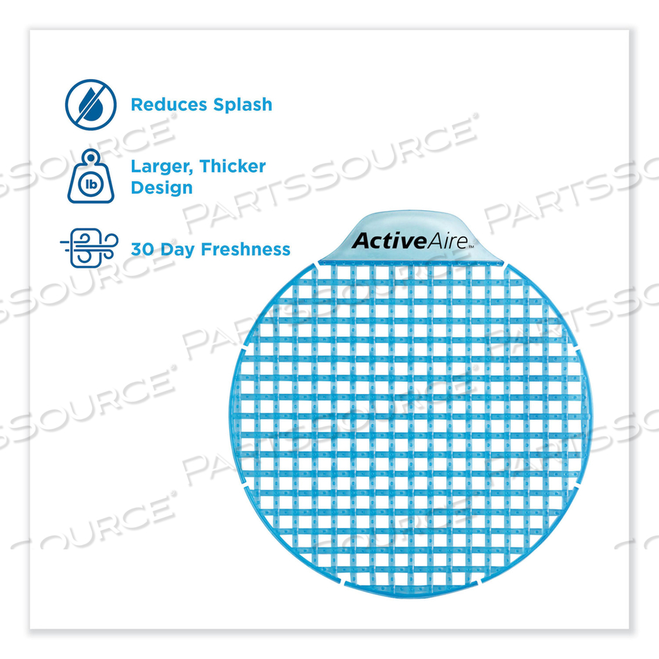 ACTIVEAIRE DEODORIZER URINAL SCREEN WITH SIDE TAB, COASTAL BREEZE SCENT, BLUE by Georgia-Pacific ACTIVEAIRE DEODORIZER URINAL SCREEN WITH SIDE TAB, COASTAL BREEZE SCENT, BLUE by Georgia-Pacific
