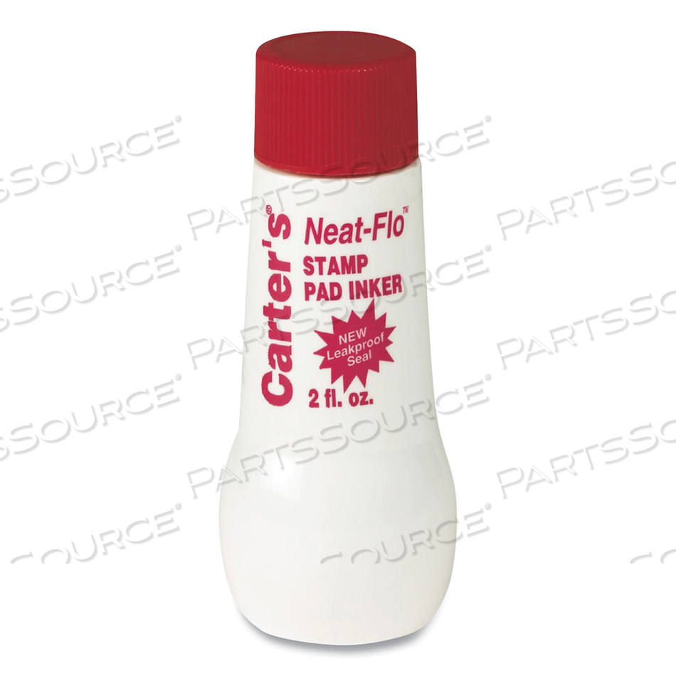 NEAT-FLO STAMP PAD INKER, 2 OZ BOTTLE, RED by Carter's