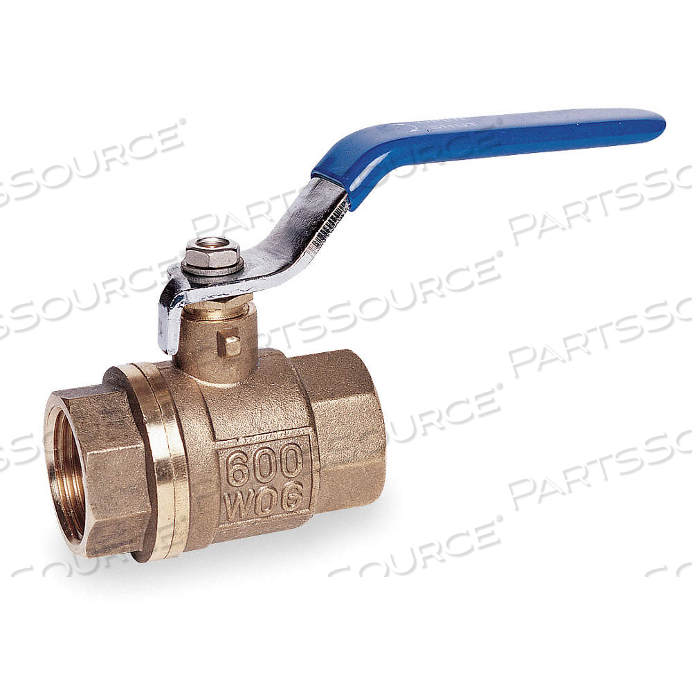 MANUAL TWO-WAY BALL VALVE, 1/2 IN, BRASS, STRAIGHT, FIP X FIP, FULL PORT BALL PORT by Approved Vendor