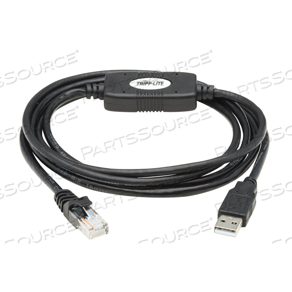 ROLLOVER CONSOLE CABLE, BLACK, 5.5 MM DIA, USB-A MALE, PVC JACKET, RJ-45 MALE, 6 FT, MEETS CE, FCC, REACH, ROHS by Tripp Lite ROLLOVER CONSOLE CABLE, BLACK, 5.5 MM DIA, USB-A MALE, PVC JACKET, RJ-45 MALE, 6 FT, MEETS CE, FCC, REACH, ROHS by Tripp Lite