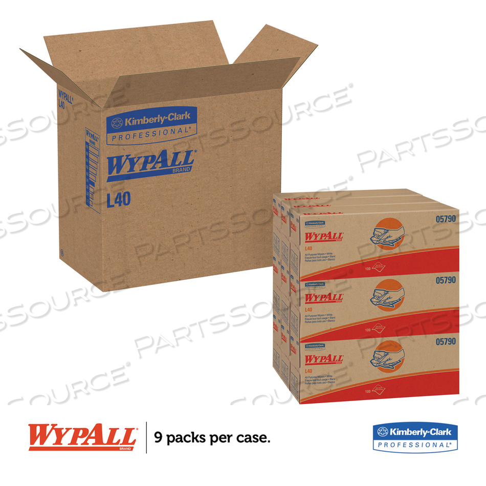 DRY WIPE 9-3/4 X 16-1/2 WHITE by WypAll