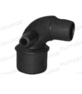 ADAPTER, MASK ELBOW W/SIDE INLET, 15MMM X 22MMM/15MMF X 5/16" SIDE NIPPLE, CONDUCTIVE NEOPRENE by Anesthesia Associates