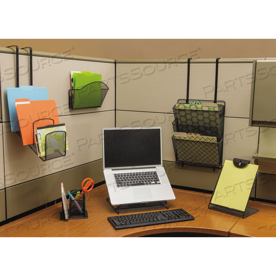 ONYX MESH MINI ORGANIZER, 3 COMPARTMENTS, STEEL, 6 X 5.25 X 5.25, BLACK by Safco ONYX MESH MINI ORGANIZER, 3 COMPARTMENTS, STEEL, 6 X 5.25 X 5.25, BLACK by Safco