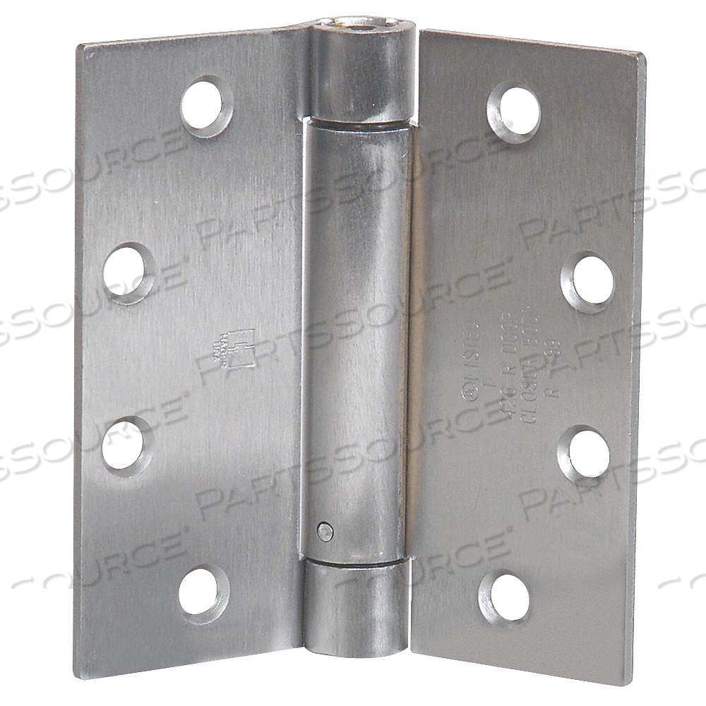 SPRING HINGE, FULL MORTISE MOUNTING, STEEL, CHROME, 4 IN OVERALL WD, 4 1/2 IN OVERALL HT by Approved Vendor