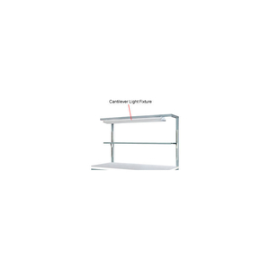 CANTILEVER LIGHT FIXTURE WITH SHELF-72" by Parent Metal Products