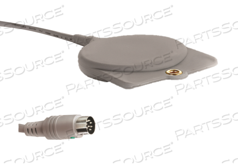 NURSE CALL CORD, GRAY, ABS PLASTIC, 8-PIN DIN PLUG, 10 FT, LARGE PAD FOR EASY ACTIVATION by Crest Healthcare NURSE CALL CORD, GRAY, ABS PLASTIC, 8-PIN DIN PLUG, 10 FT, LARGE PAD FOR EASY ACTIVATION by Crest Healthcare