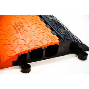 XTREME HEAVY DUTY 4 CHANNEL CABLE RAMP, 4.5" & 2" CHANNEL, ORANGE/BLACK by Elasco Products.