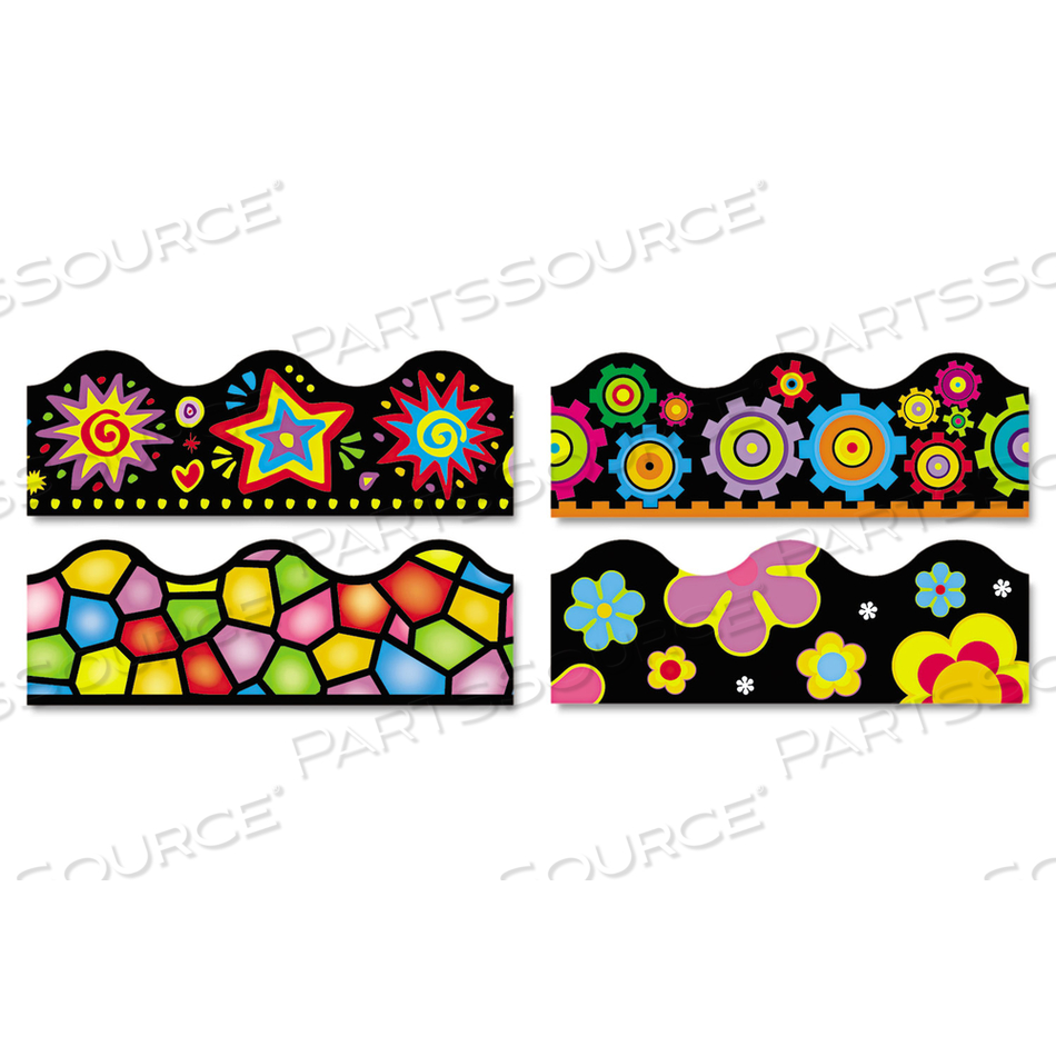 BRIGHTS ON BLACK TERRIFIC TRIMMERS VARIETY PACK, 156' LONG, 1 PACK by Trend