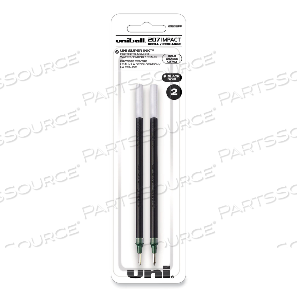 REFILL FOR GEL IMPACT GEL PENS, BOLD CONICAL TIP, BLACK INK by Uni-Ball REFILL FOR GEL IMPACT GEL PENS, BOLD CONICAL TIP, BLACK INK by Uni-Ball