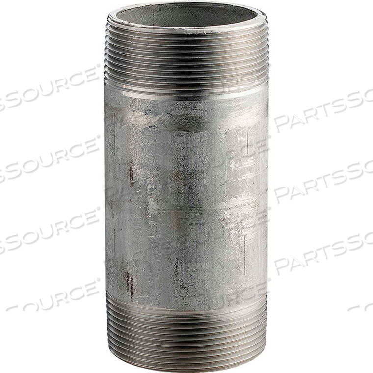 3/4 IN. X 5 IN. 304 STAINLESS STEEL PIPE NIPPLE - 16168 PSI - SCH. 40 - DOMESTIC by Merit Brass Company