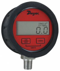 DIGITAL PRESSURE GAUGE 3 DIAL SIZE RED by Dwyer Instruments