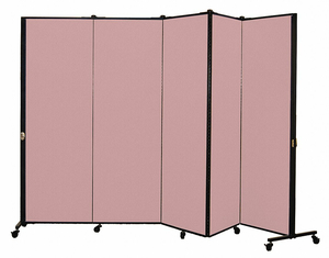 PORTABLE ROOM DIVIDER 9FT 5IN W RSPBRRY by Screenflex