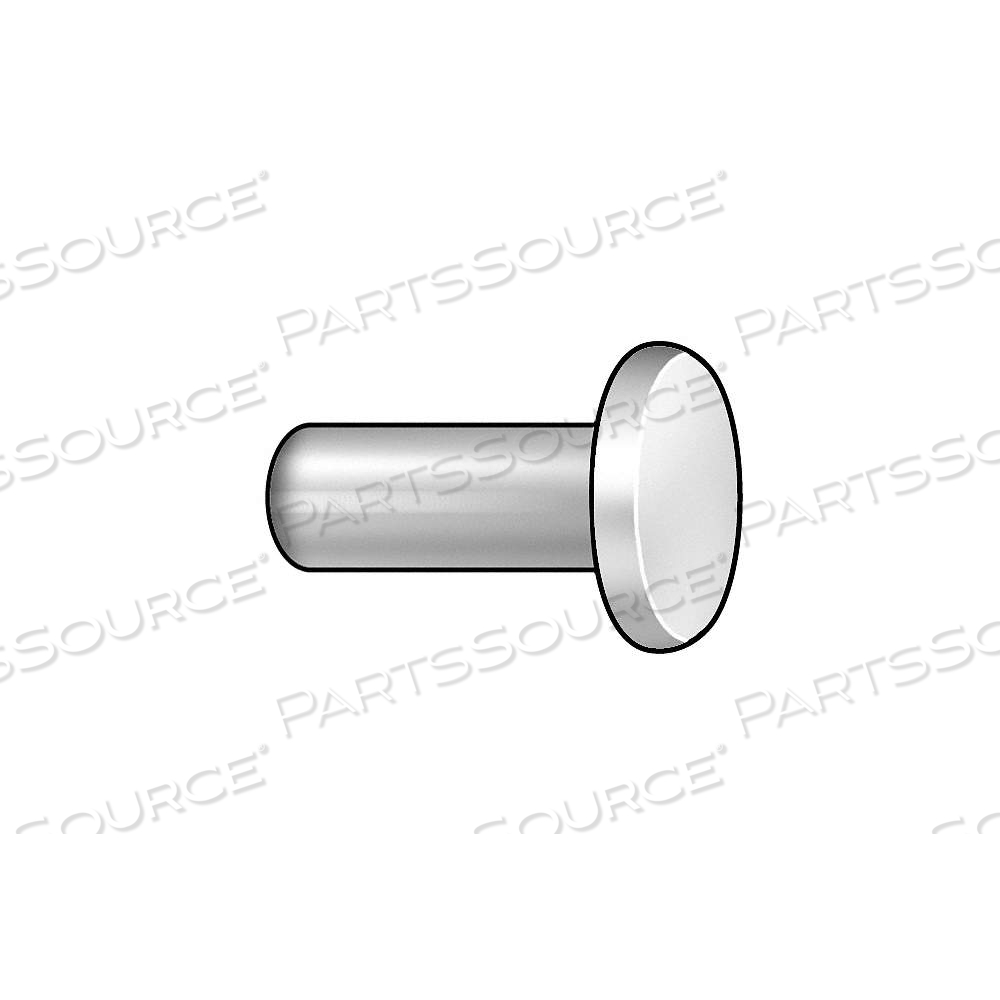 SOLID RIVET,9/23 IN L,FLAT, INCH, FLAT, 0.201 IN SHANK DIA, 15/32 IN OVERALL LG, STEEL by Approved Vendor