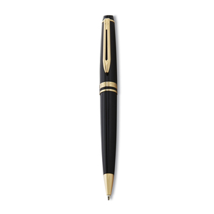 EXPERT BALLPOINT PEN, RETRACTABLE, MEDIUM 1 MM, BLUE INK, BLACK/GOLD BARREL by Waterman