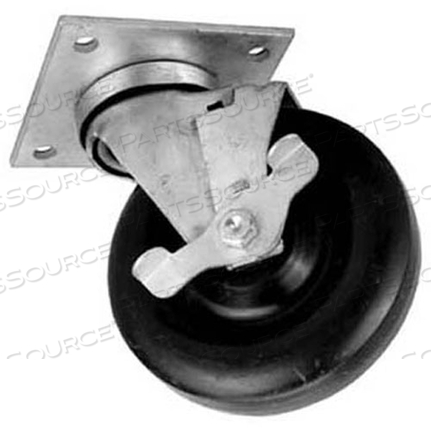 CASTER, SWIVEL, 5"DIA, 3X3"CTRS CASTER, SWIVEL, 5"DIA, 3X3"CTRS