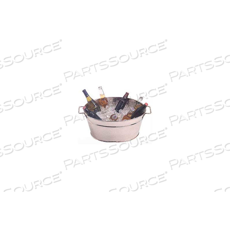 PARTY TUB, 13-1/2 X 19-1/2 X 9 DIA., HAMMERED 