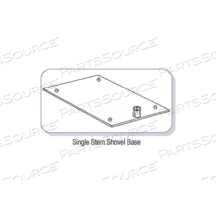 SINGLE STEM SHOVEL BASE, BLACK by Clip Strip Corp.
