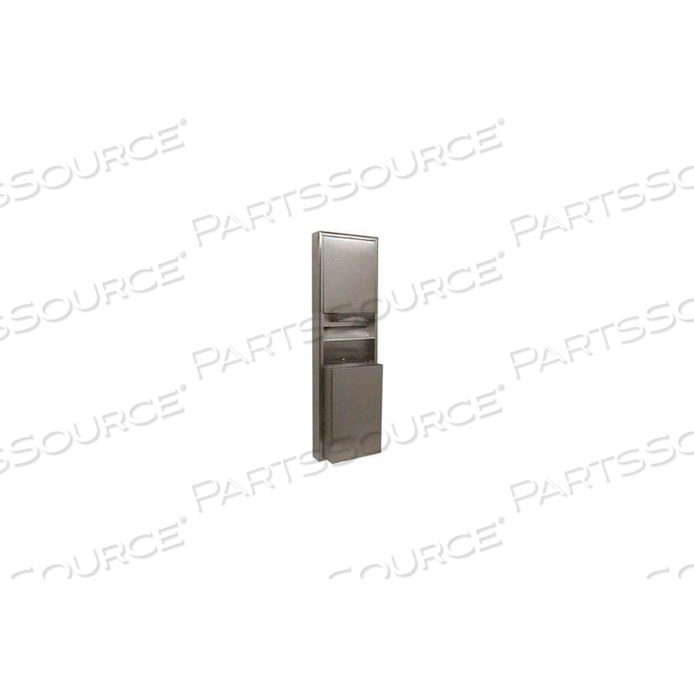 CLASSICSERIES SURFACE MOUNT CONVERTIBLE FOLDED PAPER TOWEL DISPENSER/RECEPTACLE by Bobrick Washroom Equipment, Inc CLASSICSERIES SURFACE MOUNT CONVERTIBLE FOLDED PAPER TOWEL DISPENSER/RECEPTACLE by Bobrick Washroom Equipment, Inc