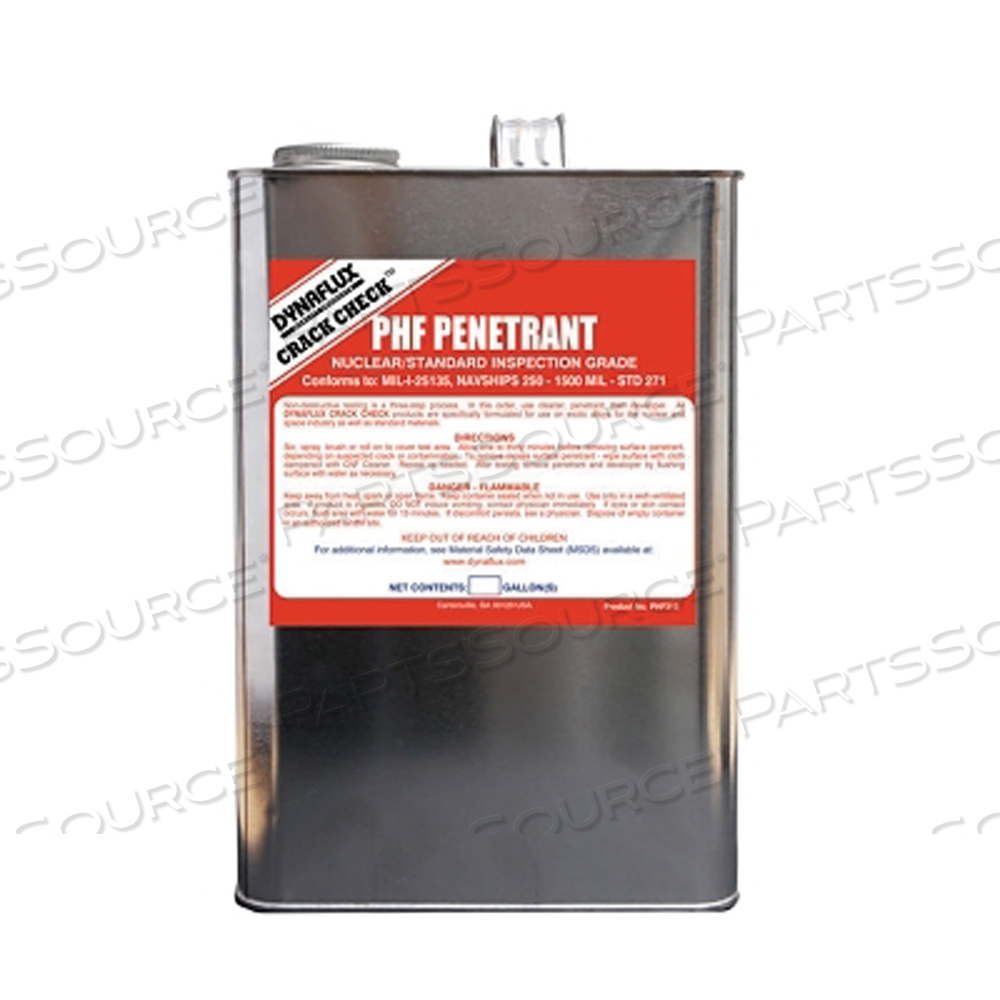 VISIBLE RED-DYE PENETRANTS, LIQUID PENETRANT, CAN, 1 GAL by Dynaflux VISIBLE RED-DYE PENETRANTS, LIQUID PENETRANT, CAN, 1 GAL by Dynaflux