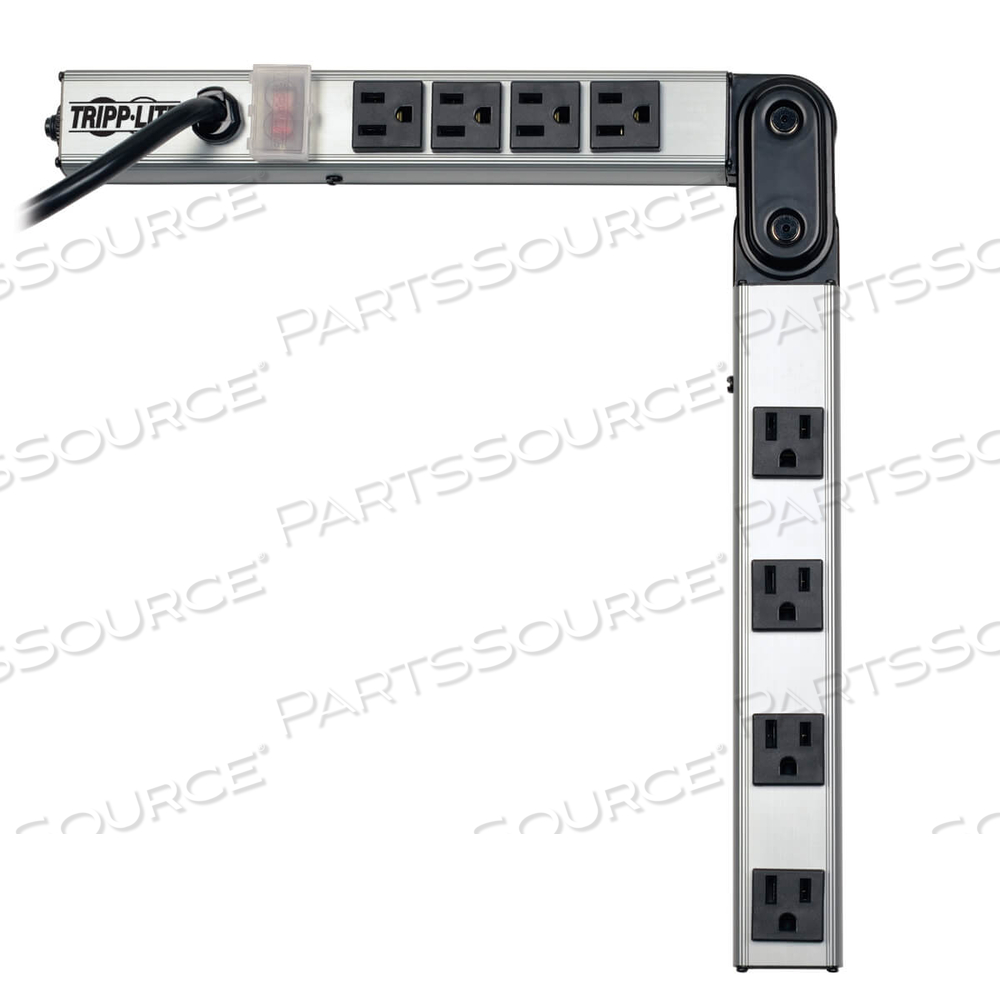 POWER STRIP FOLDABLE 1 PIVOT 8-OUTLET 5-15R 15FT CORD 24" LENGTH 