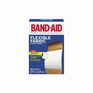 BAND-AID 5685 FLEXIBLE FABRIC EXTRA LARGE ADHESIVE BANDAGES, 1-3/4" X 4", 10/BOX by Johnson & Johnson Consumer