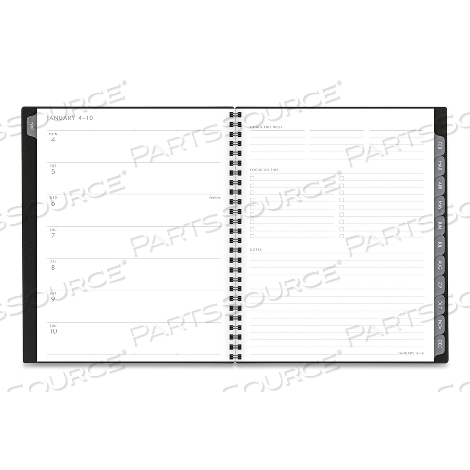 ELEVATION POLY WEEKLY/MONTHLY PLANNER, 8.75 X 7, BLACK COVER, 12-MONTH (JAN TO DEC): 2023 