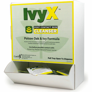 IVY X POST-CONTACT CLEANSER, POSION OAK & IVY LOTION, WALLMOUNT, 50 PACKETS by Coretex Products