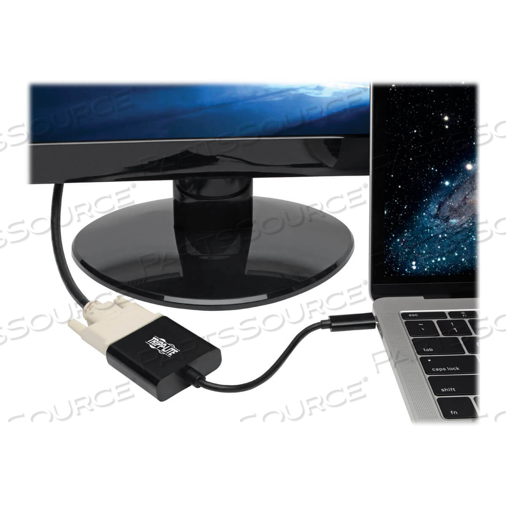 USB C TO DVI ADAPTER CONVERTER 1080P M/F BLACK USB C TO DVI by Tripp Lite