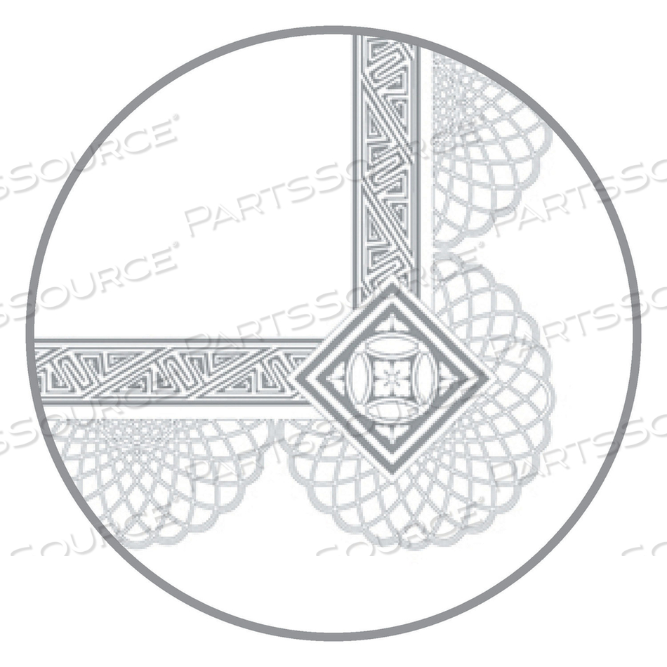 PREMIUM CERTIFICATES, 8.5 X 11, WHITE/SILVER WITH SPIRO SILVER FOIL BORDER,15/PACK 
