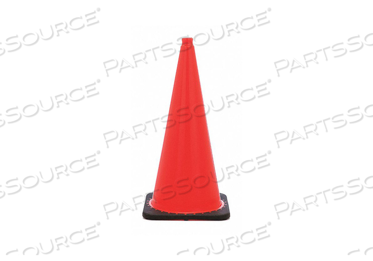 TRAFFIC CONE, DAY OR LOW SPEED ROADWAY (40 MPH OR LESS), NON-REFLECTIVE, GRIP TOP WITH BLACK BASE by JBC Safety Plastic, Inc. TRAFFIC CONE, DAY OR LOW SPEED ROADWAY (40 MPH OR LESS), NON-REFLECTIVE, GRIP TOP WITH BLACK BASE by JBC Safety Plastic, Inc.