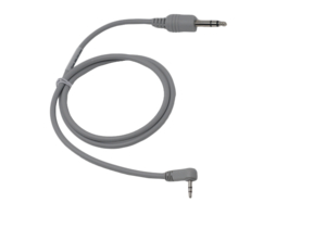 3FT 0.13"/0.25" THREE CONDUCTOR PHONE PLUG HARDWIRED JUMPER CABLE - GREY by Crest Healthcare