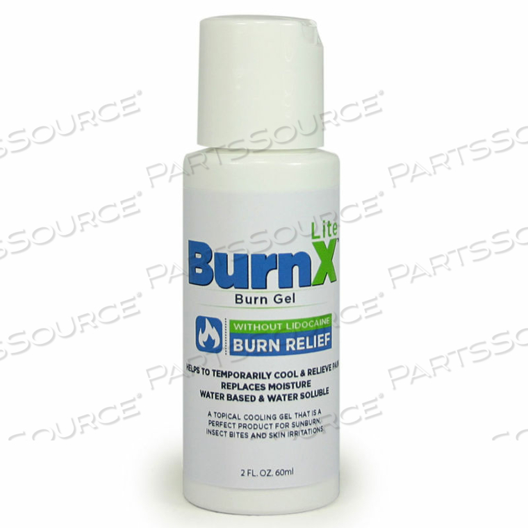 BURN X LITE COOL GEL MINOR BURNS & SUNBURN, 2OZ BOTTLE, LIDOCAINE FREE, 1-BOTTLE 