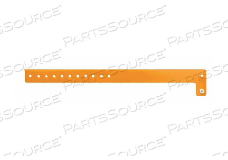 ID WRISTBAND VINYL L-SHAPED ORANGE PK500 by Identiplus