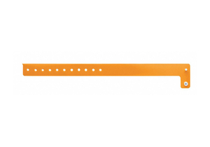 ID WRISTBAND VINYL L-SHAPED ORANGE PK500 by Identiplus
