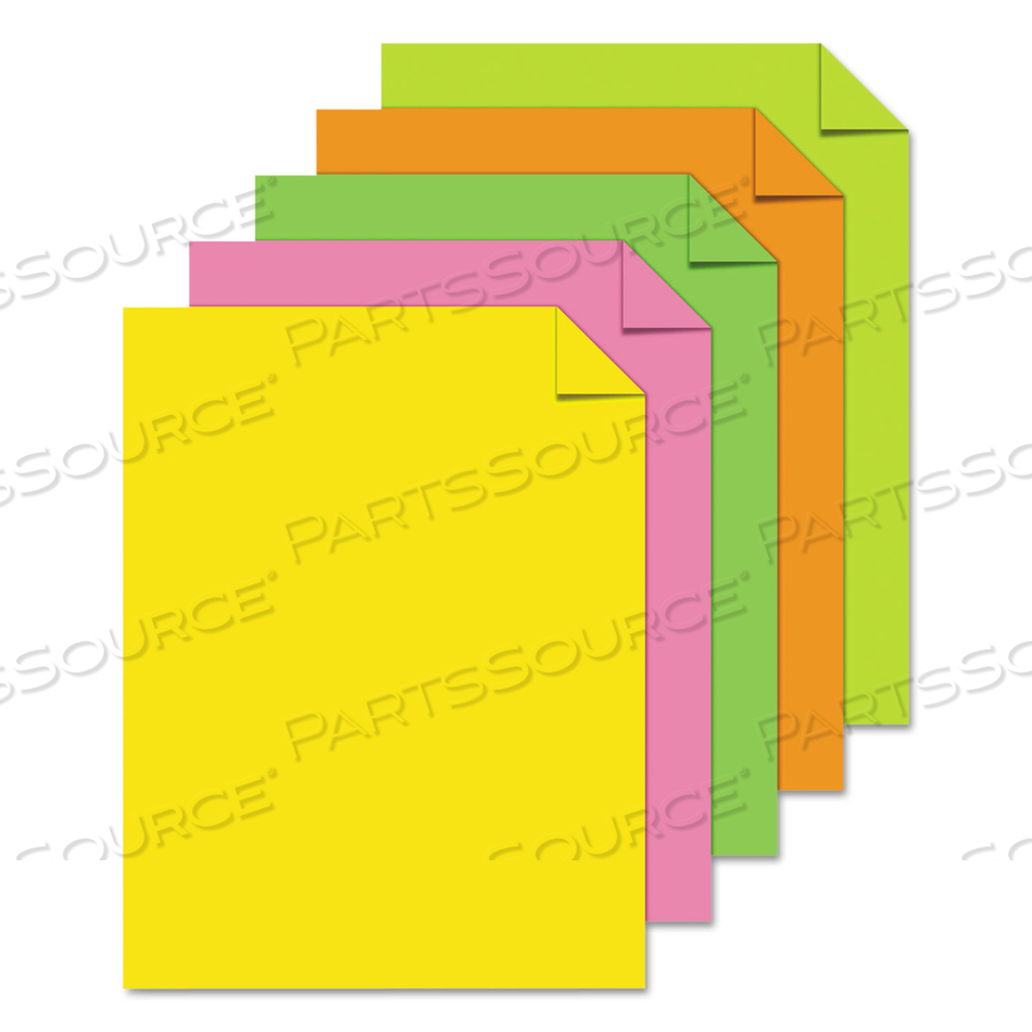 COLOR PAPER - "NEON" ASSORTMENT, 24 LB BOND WEIGHT, 8.5 X 11, ASSORTED NEON COLORS, 500/REAM by Astrobrights COLOR PAPER - "NEON" ASSORTMENT, 24 LB BOND WEIGHT, 8.5 X 11, ASSORTED NEON COLORS, 500/REAM by Astrobrights