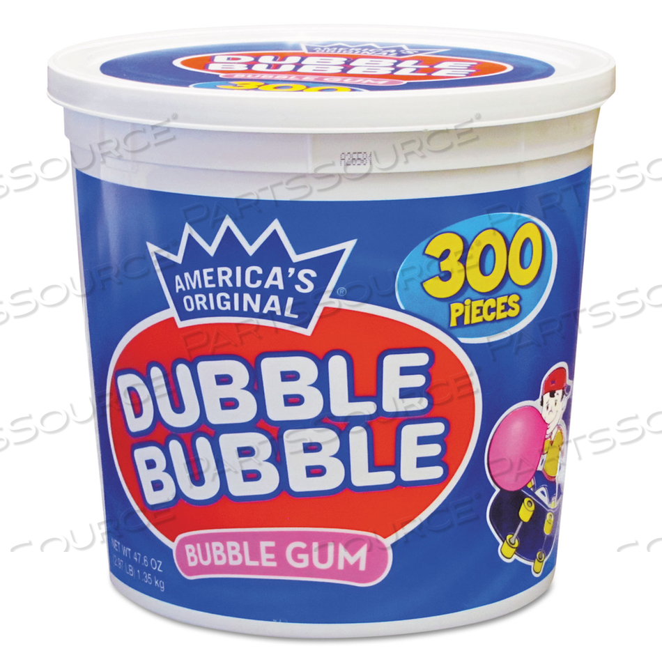 BUBBLE GUM, ORIGINAL PINK, 300/TUB by Dubble Bubble BUBBLE GUM, ORIGINAL PINK, 300/TUB by Dubble Bubble