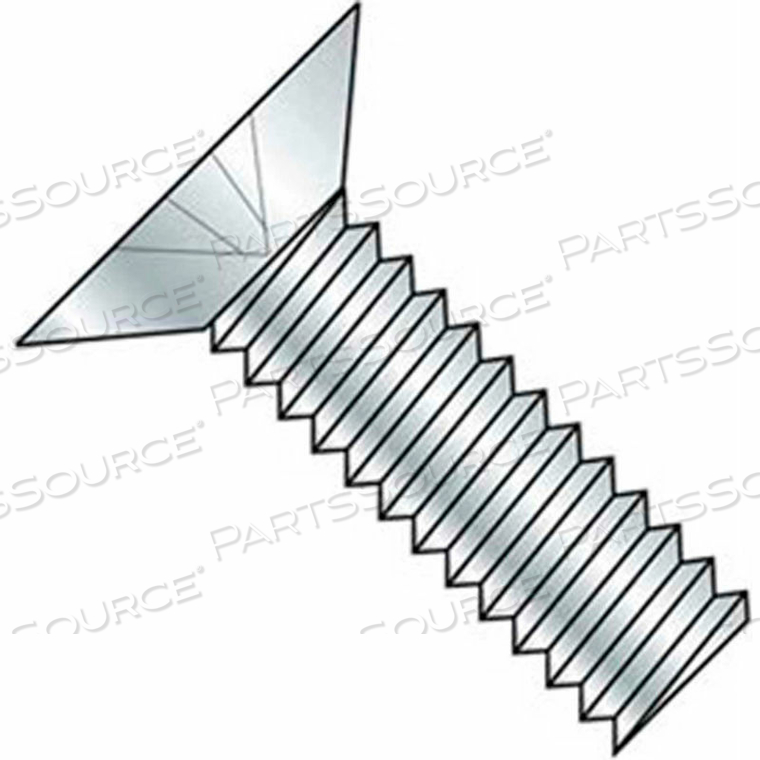 8-32 X 3/8" MACHINE SCREW - FLAT HEAD - PHILLIPS - STEEL - ZINC CR+3 - FT - PKG OF 100 - BBI 