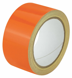 FLOOR MARKING TAPE, REFLECTIVE, SOLID, ORANGE, 2 IN X 30 FT, 5.5 MIL TAPE THICK, by Harris FLOOR MARKING TAPE, REFLECTIVE, SOLID, ORANGE, 2 IN X 30 FT, 5.5 MIL TAPE THICK, by Harris