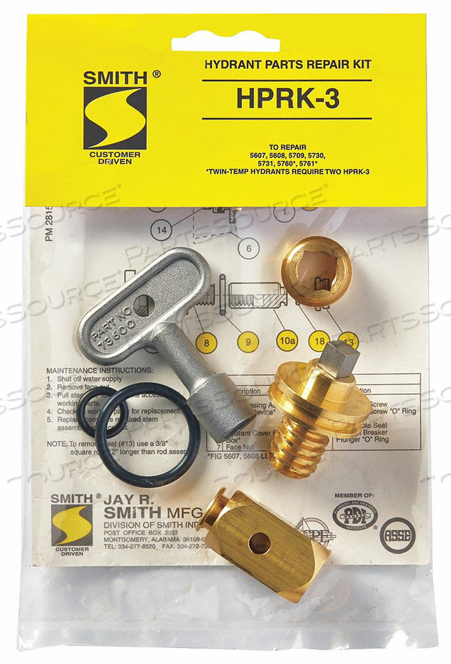 HYDRANT REPAIR KIT by Jay R. Smith Mfg. Co