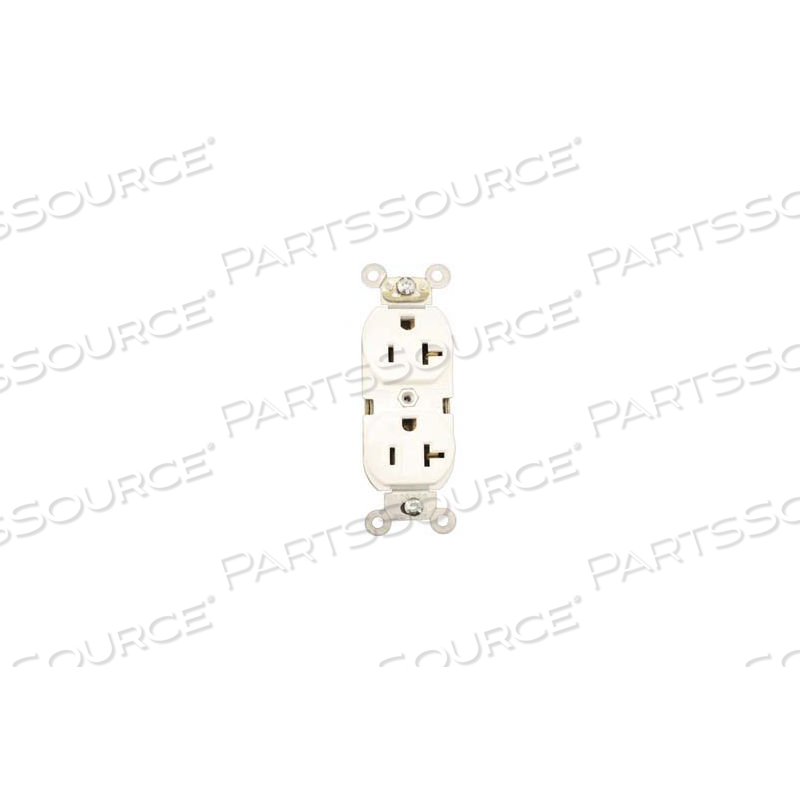 RECEPTACLE, DUPLEX; INDUSTRIAL EXTRA HEAVY DUTY; 5-20R; 125V; 20A; WHITE by Cooper Wiring Devices