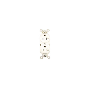 RECEPTACLE, DUPLEX, INDUSTRIAL EXTRA HEAVY DUTY, 5-20R, 125V, 20A, WHITE by Cooper Wiring Devices