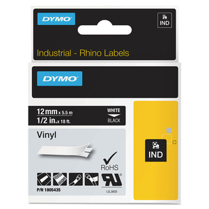 DYMO RHINO COLOURED VINYL, TAPE, 1 CASSETTE(S) - by Dymo DYMO RHINO COLOURED VINYL, TAPE, 1 CASSETTE(S) - by Dymo