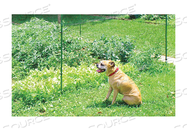 DEER FENCE KIT, 7 FT HT, 100 FT LG, 5/8 X 3/4 IN MESH SIZE, QUADRANGULAR, BLACK, POLYPROPYLENE by Tenax Corporation DEER FENCE KIT, 7 FT HT, 100 FT LG, 5/8 X 3/4 IN MESH SIZE, QUADRANGULAR, BLACK, POLYPROPYLENE by Tenax Corporation