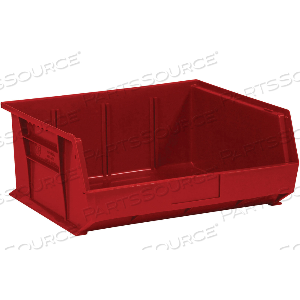 PLASTIC STACK & HANG BIN BOXES, 14 3/4" X 16 1/2" X 7", RED, 6/CASE by BOX Partners (Box Acquisitions, LLC)