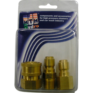 4200 PSI 3/8" BRASS QUICK COUPLER AND PLUG PACK by Mtm Hydro Inc.