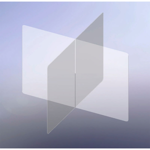 HORIZON ACRYLIC 4 WAY TABLE DIVIDER SHIELD - 48"W X 48"D X 32"H - CLEAR by Horizon Mfg Enterprises, Inc