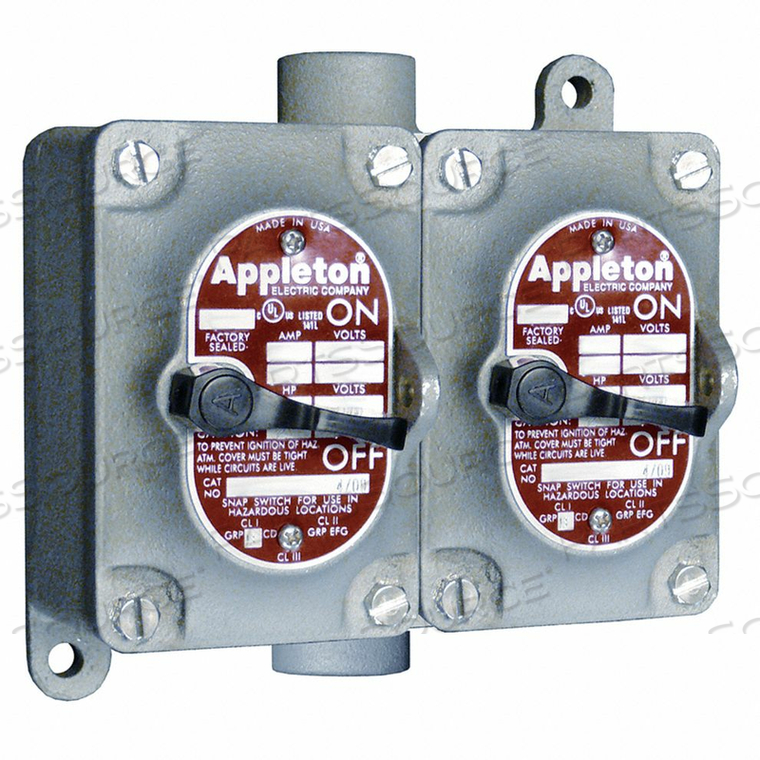 TUMBLER SWITCH EDSC SERIES 2 GANG 1-POLE by Appleton Electric