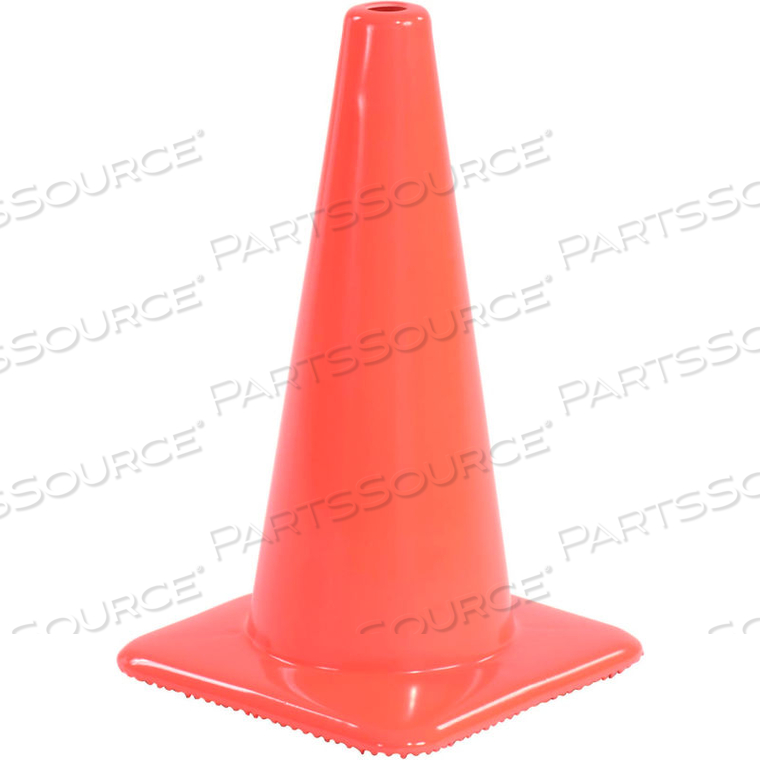 18" TRAFFIC CONE W/ CUSTOM IMPRINTING, NON-REFLECTIVE, ORANGE, 3 LBS, 1850-00L 